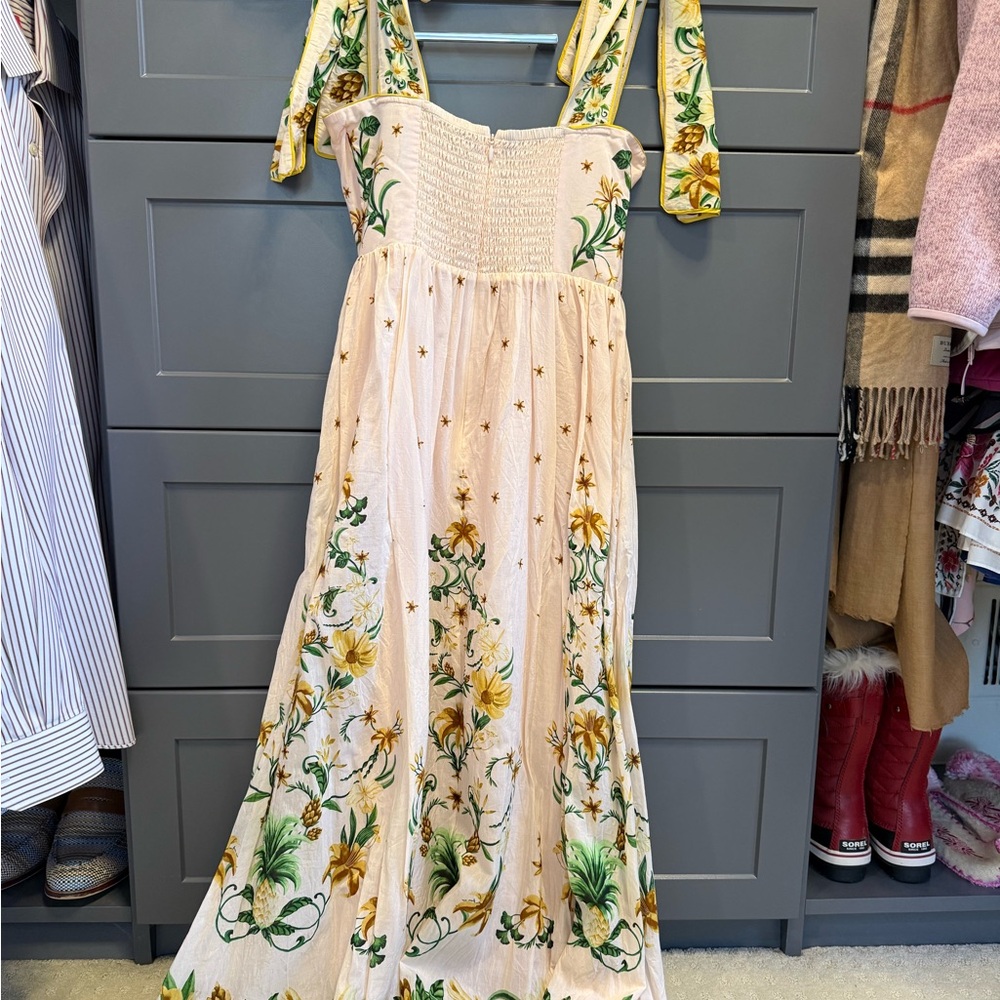 FARM Rio Pink and Yellow Floral Maxi Dress, size S - Picture 10 of 12